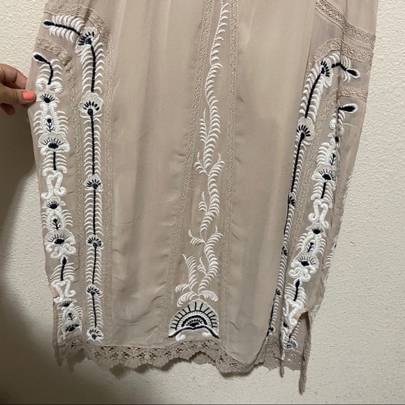 Anthropologie Maeve Embroidered Slip Dress Medium - Picture 13 of 17